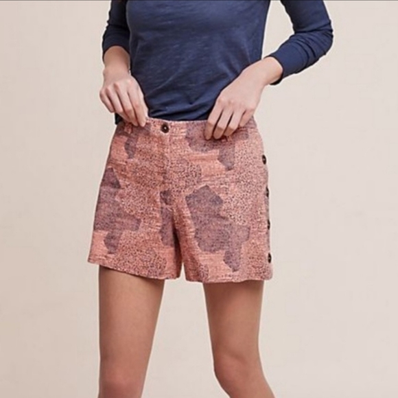 Anthropologie Pants - Anthropologie Cartonnier Patterned High Rise Shorts